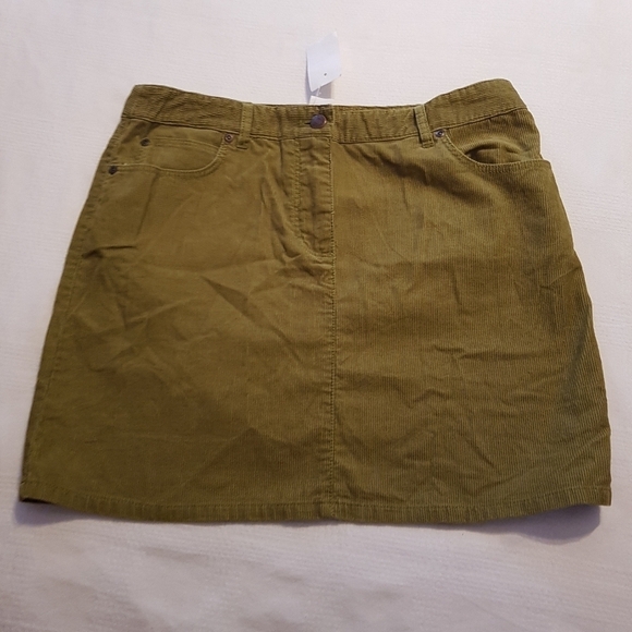 J. Crew women's size 8 olive corduroy skirt NWT - Picture 1 of 5